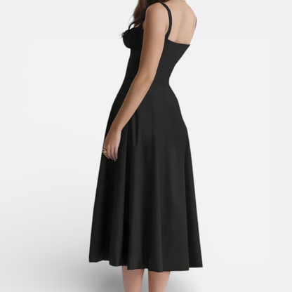 Duvrier | Women’s Cotton Midi Dress - Smart Casual and Daily Wear