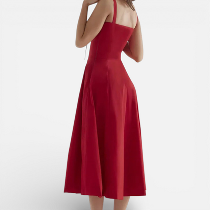 Duvrier | Women’s Cotton Midi Dress - Smart Casual and Daily Wear
