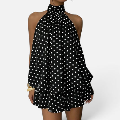 Duvrier | Women’s Polka Dot Midi Dress – Elegant Everyday Wear