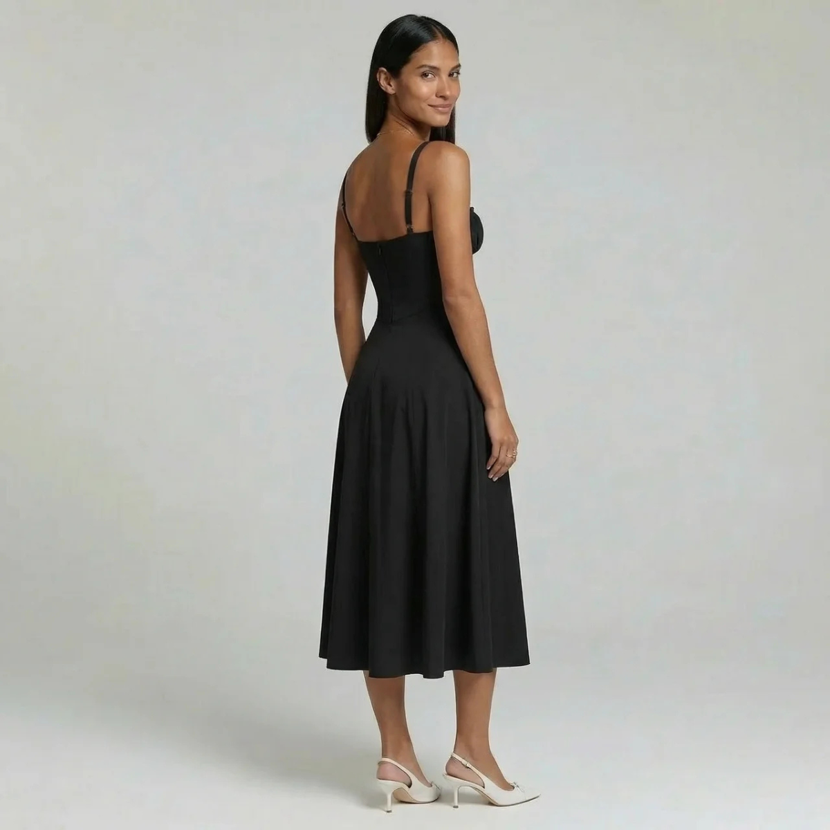Duvrier | Women’s Cotton Midi Dress - Smart Casual and Daily Wear