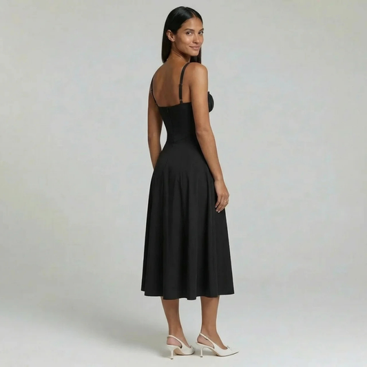 Duvrier | Women’s Cotton Midi Dress - Smart Casual and Daily Wear