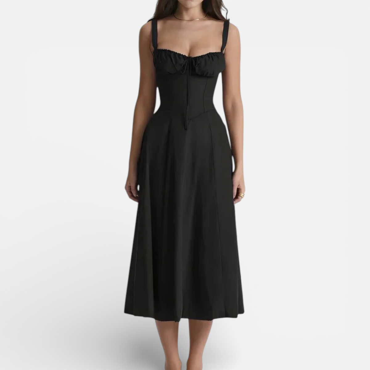 Duvrier | Women’s Cotton Midi Dress - Smart Casual and Daily Wear