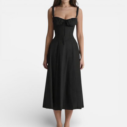 Duvrier | Women’s Cotton Midi Dress - Smart Casual and Daily Wear
