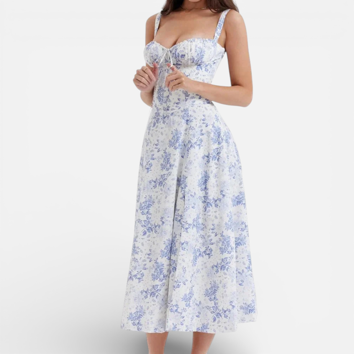 Duvrier | Women’s Cotton Midi Dress - Smart Casual and Daily Wear