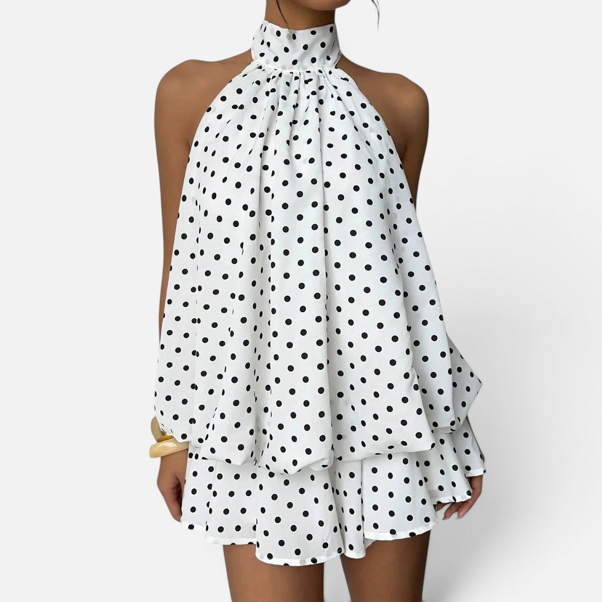 Duvrier | Women’s Polka Dot Midi Dress – Elegant Everyday Wear