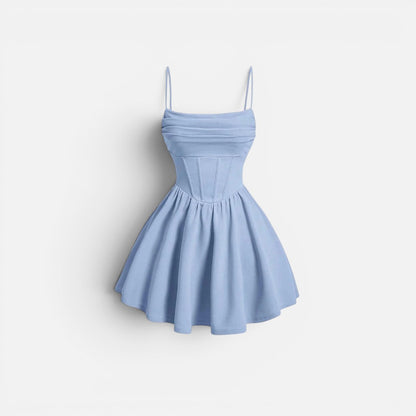 Duvrier | Women's Ruched Cami Mini Dress