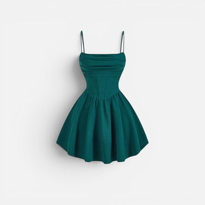 Duvrier | Women's Ruched Cami Mini Dress