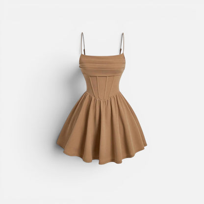 Duvrier | Women's Ruched Cami Mini Dress