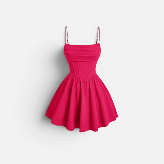 Duvrier | Women's Ruched Cami Mini Dress