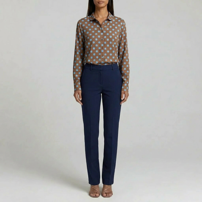 Duvrier | Women’s Polka Dot Blouse - Office & Casual Wear