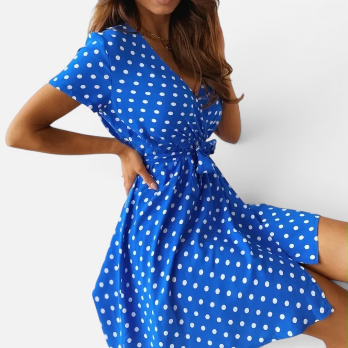 Duvrier | Women’s Elegant Polka Dot Dress – Comfortable Lightweight Fit