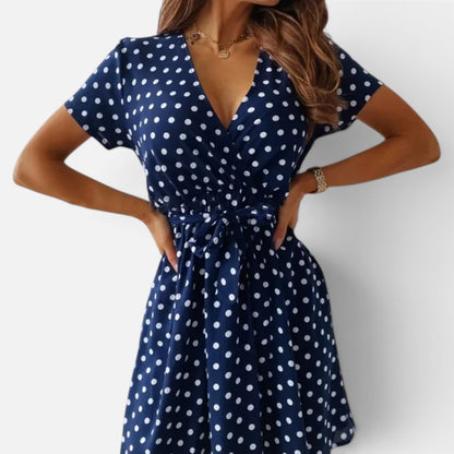 Duvrier | Women’s Elegant Polka Dot Dress – Comfortable Lightweight Fit