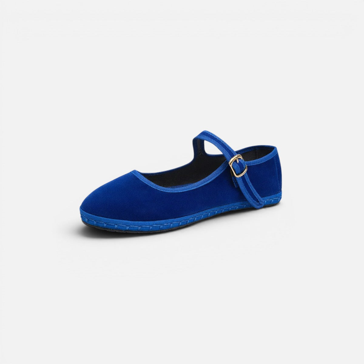 Duvrier | Women's Round Toe Buckle Strap Mary Jane Ballet Flats