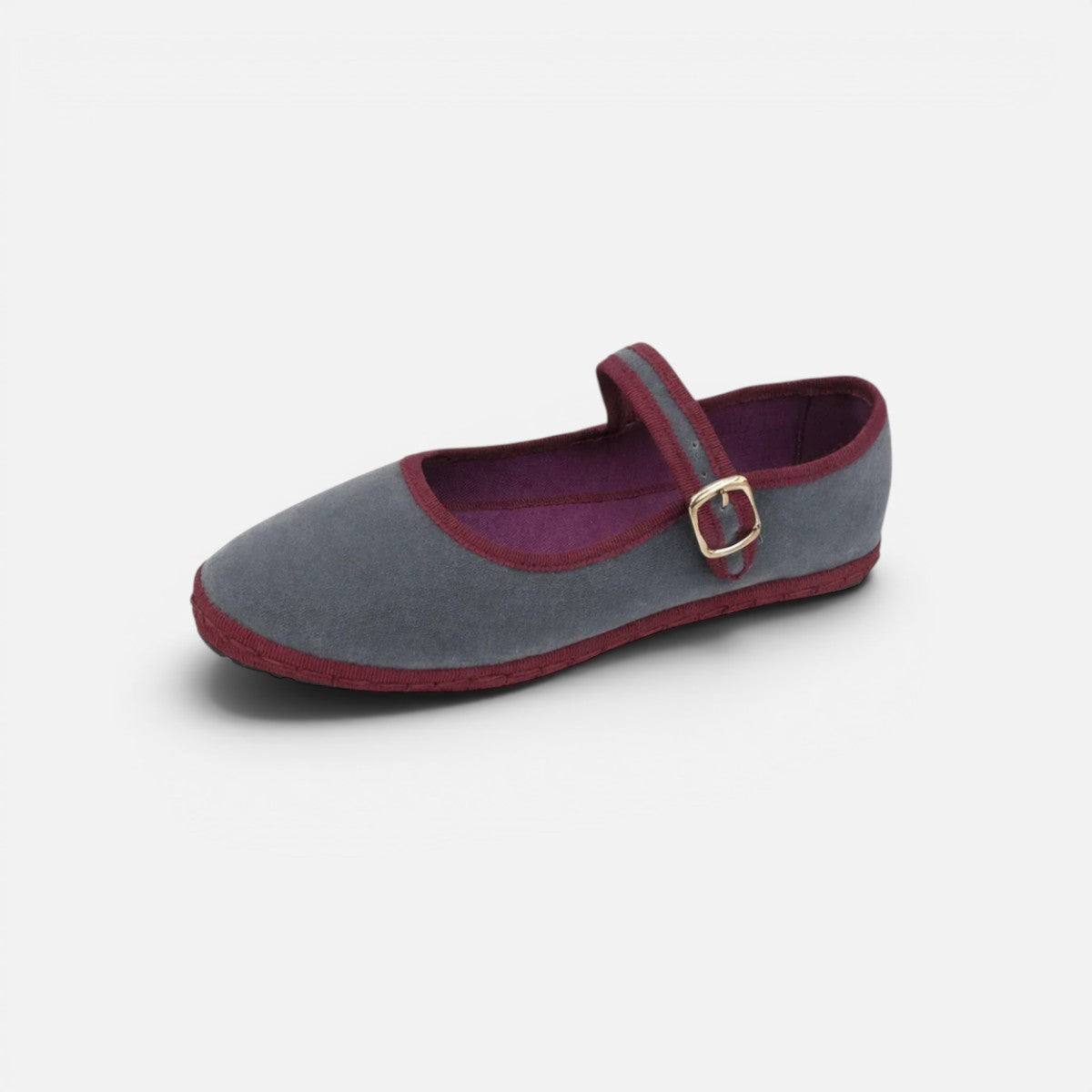 Duvrier | Women's Round Toe Buckle Strap Mary Jane Ballet Flats