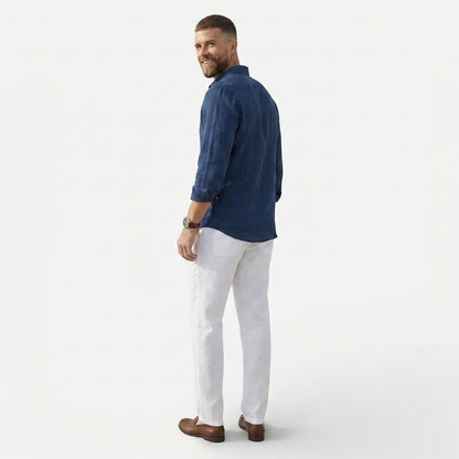 Duvrier | Men’s Linen Shirt - Breathable Casual Fit