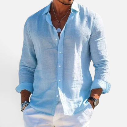 Duvrier | Men’s Linen Shirt - Breathable Casual Fit
