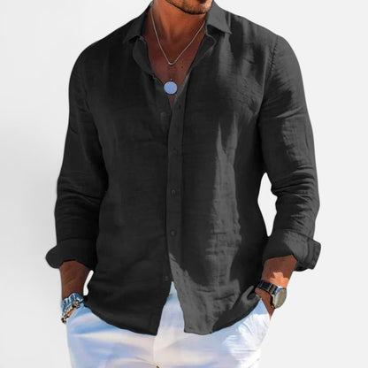 Duvrier | Men’s Linen Shirt - Breathable Casual Fit
