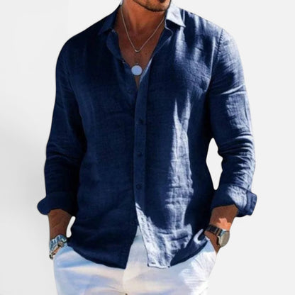 Duvrier | Men’s Linen Shirt - Breathable Casual Fit