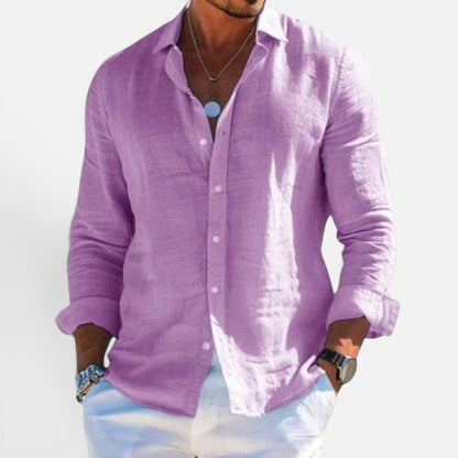Duvrier | Men’s Linen Shirt - Breathable Casual Fit
