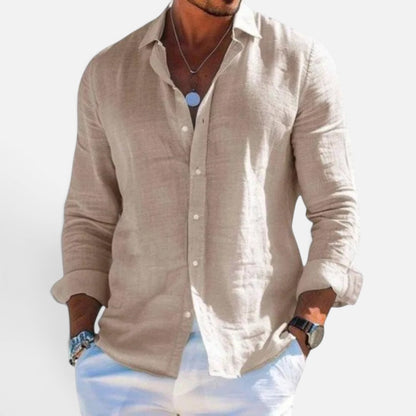 Duvrier | Men’s Linen Shirt - Breathable Casual Fit
