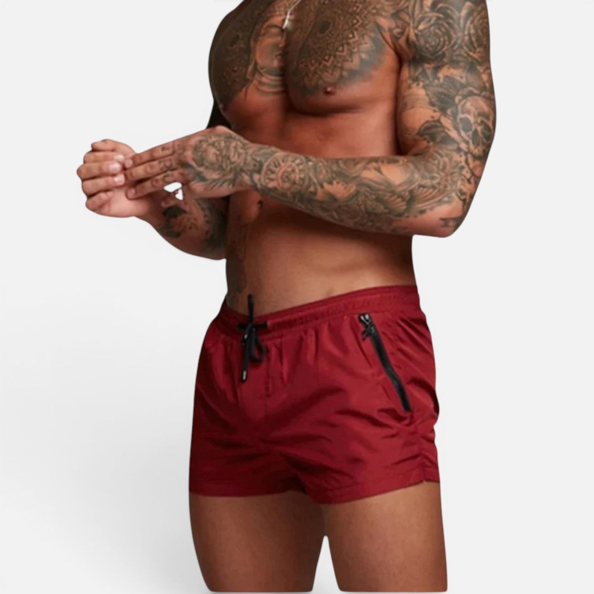 Duvrier | Men's Stretch Quick-Dry Swim Trunks with Drawstring Waist