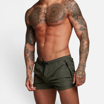 Duvrier | Men's Stretch Quick-Dry Swim Trunks with Drawstring Waist