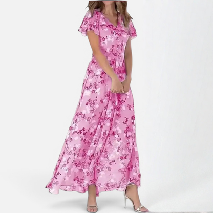 Duvrier | Women’s Elegant Floral Maxi Dress - Parties & Events