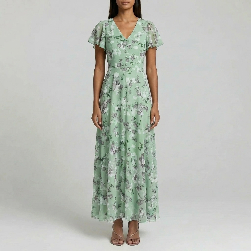 Duvrier | Women’s Elegant Floral Maxi Dress - Parties & Events