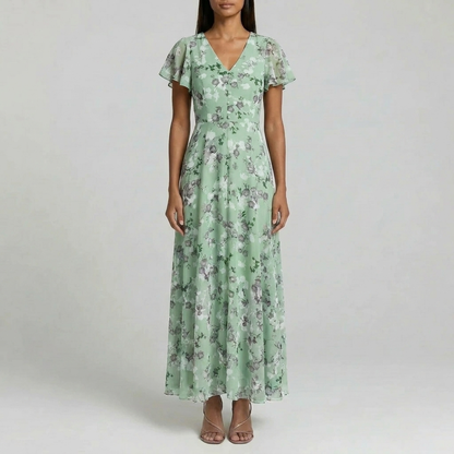 Duvrier | Women’s Elegant Floral Maxi Dress - Parties & Events