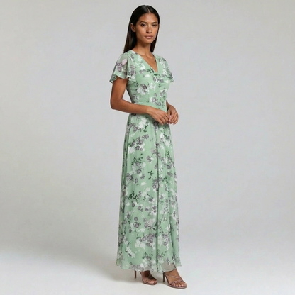 Duvrier | Women’s Elegant Floral Maxi Dress - Parties & Events