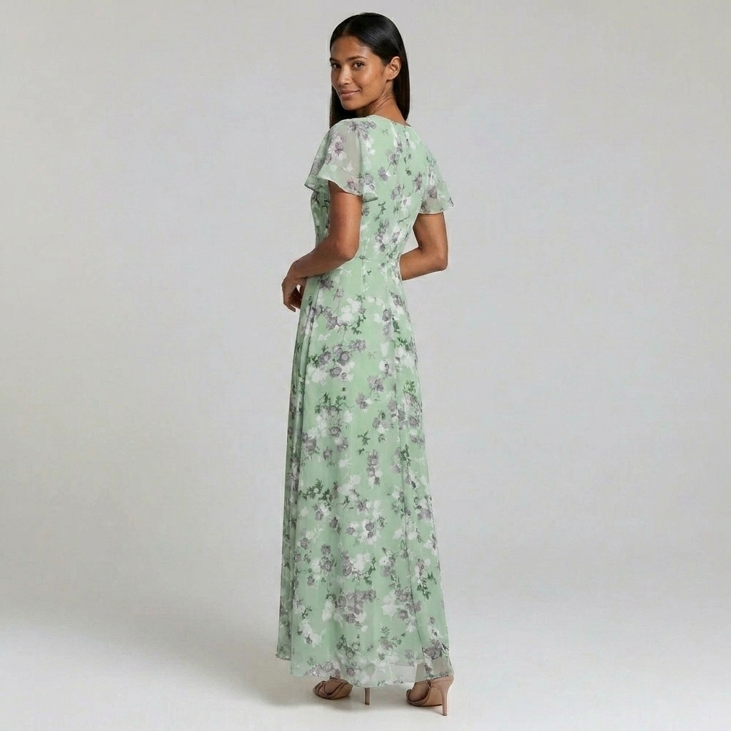 Duvrier | Women’s Elegant Floral Maxi Dress - Parties & Events