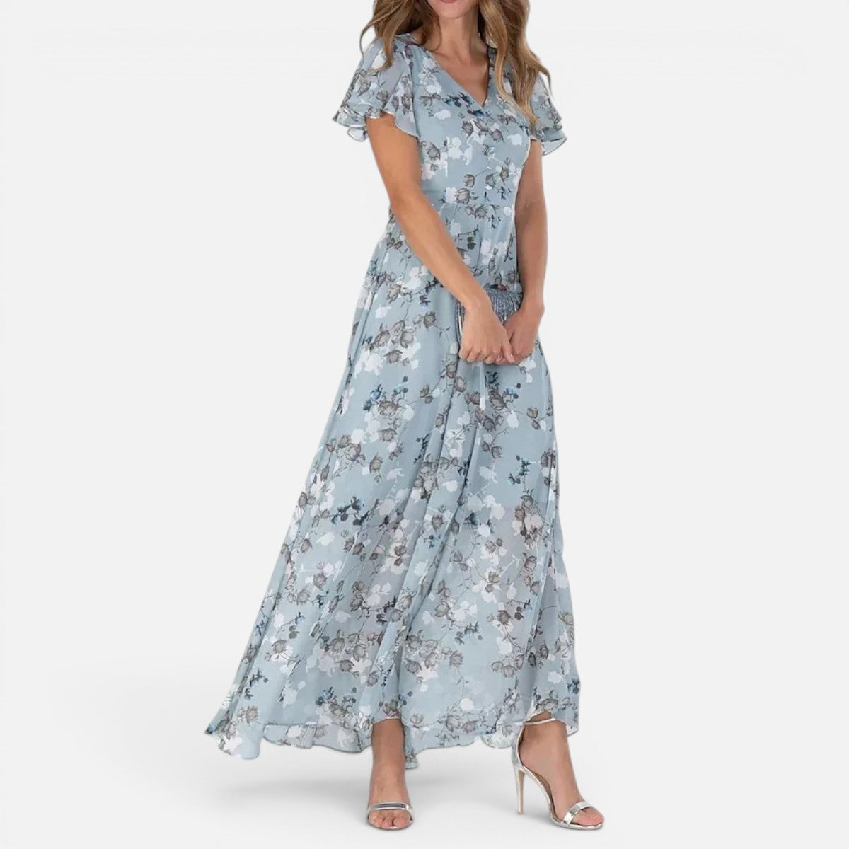 Duvrier | Women’s Elegant Floral Maxi Dress - Parties & Events