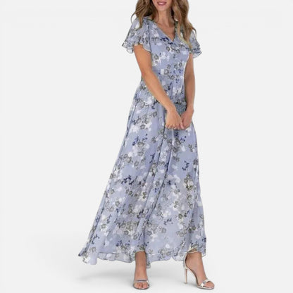 Duvrier | Women’s Elegant Floral Maxi Dress - Parties & Events