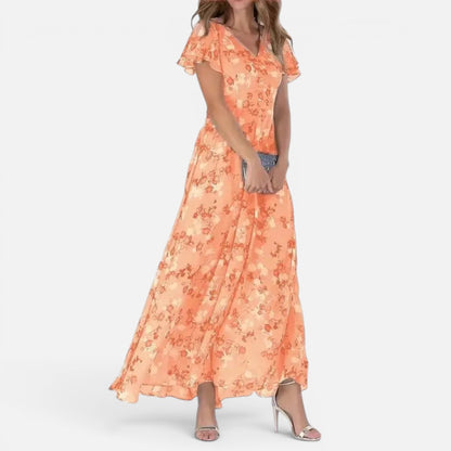 Duvrier | Women’s Elegant Floral Maxi Dress - Parties & Events