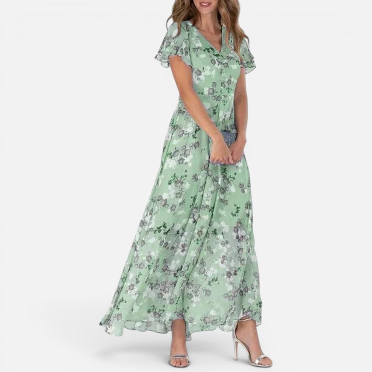 Duvrier | Women’s Elegant Floral Maxi Dress - Parties & Events
