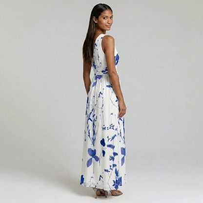 Duvrier | Women’s Sleeveless V-Neck Maxi Dress - Summer Events