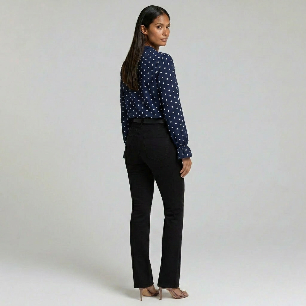 Duvrier | Women’s Vintage Polka Dot Blouse - Elegant Casual Top