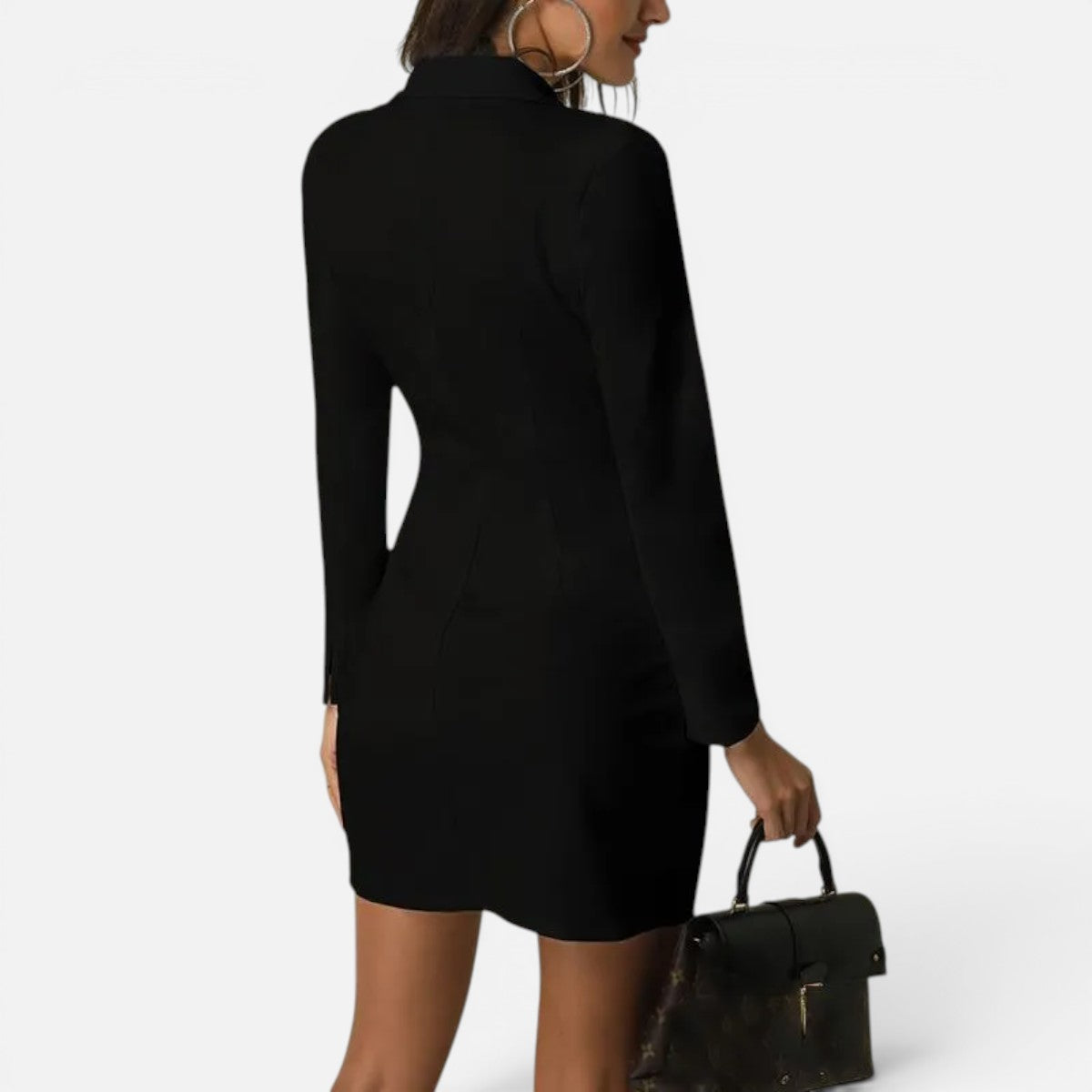 Duvrier | Women's Double-Breasted Blazer Dress with V-Neck | Perfect for Summer