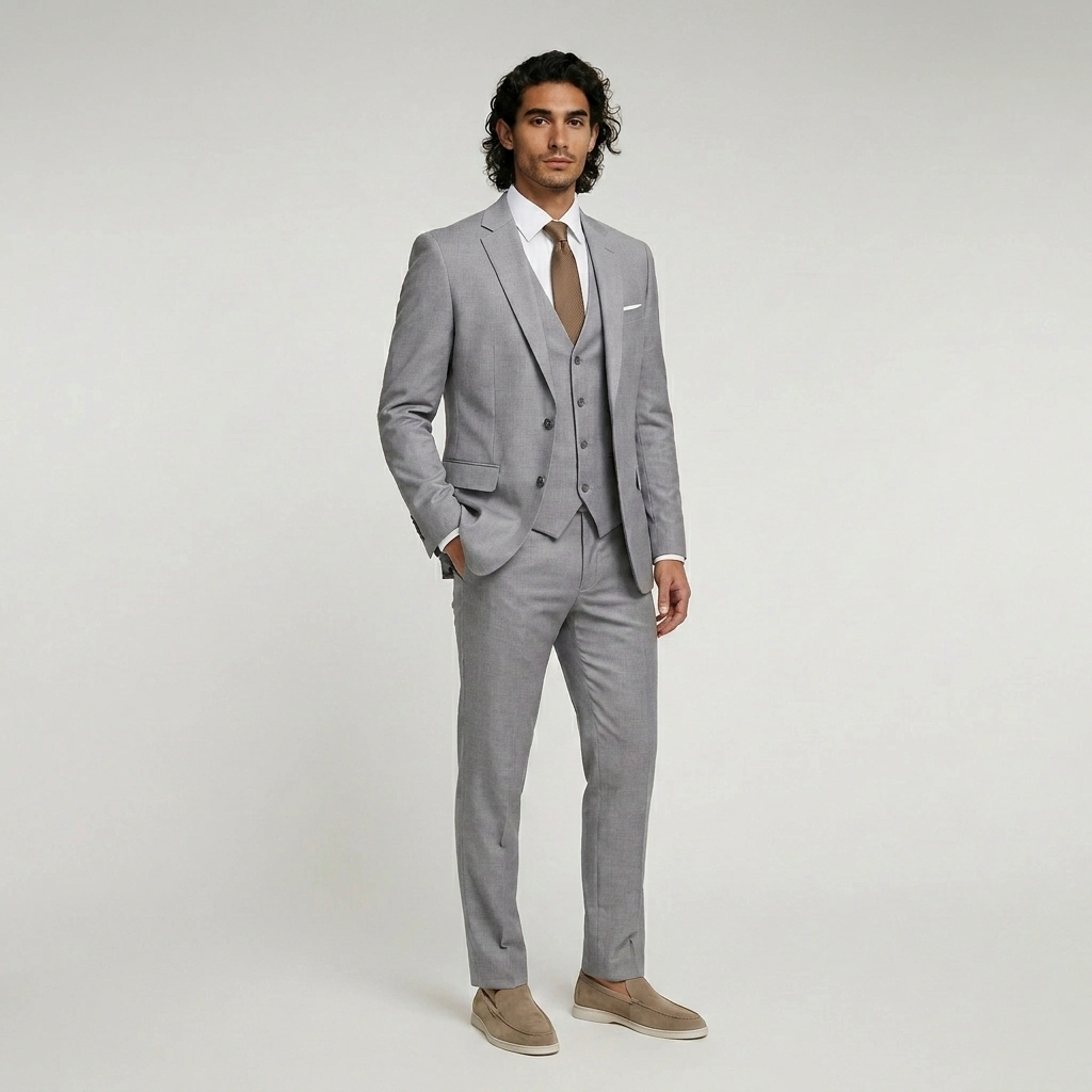 Duvrier | Men’s Classic Formal Wedding Suit - Slim Tailored Fit