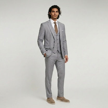 Duvrier | Men’s Classic Formal Wedding Suit - Slim Tailored Fit