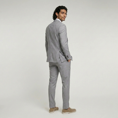 Duvrier | Men’s Classic Formal Wedding Suit - Slim Tailored Fit