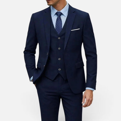 Duvrier | Men’s Classic Formal Wedding Suit - Slim Tailored Fit