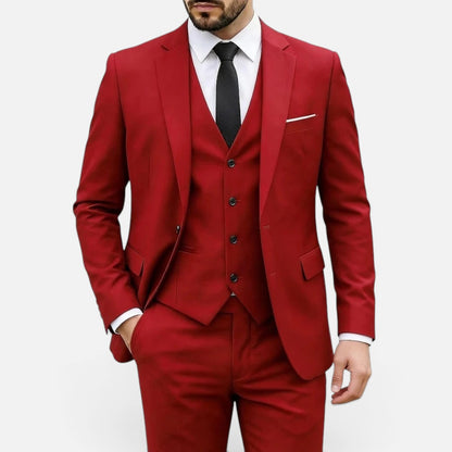 Duvrier | Men’s Classic Formal Wedding Suit - Slim Tailored Fit