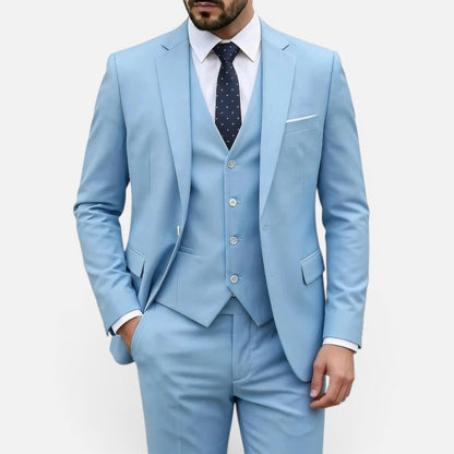 Duvrier | Men’s Classic Formal Wedding Suit - Slim Tailored Fit