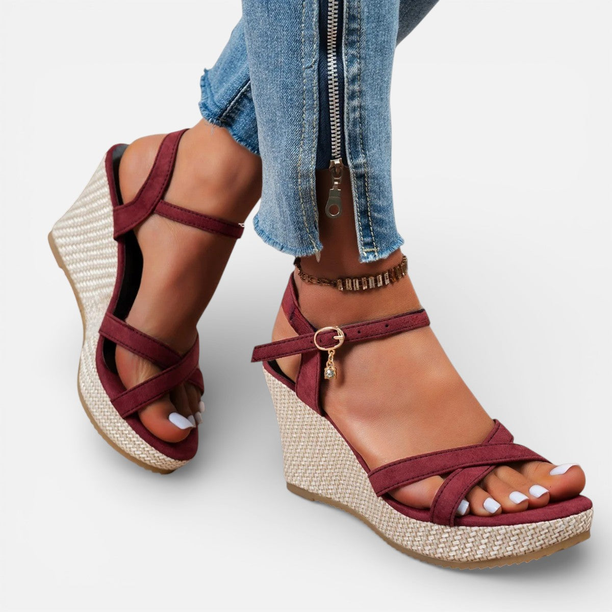 Duvrier | Women’s Comfortable Wedge Sandals - Summer Casual Wear
