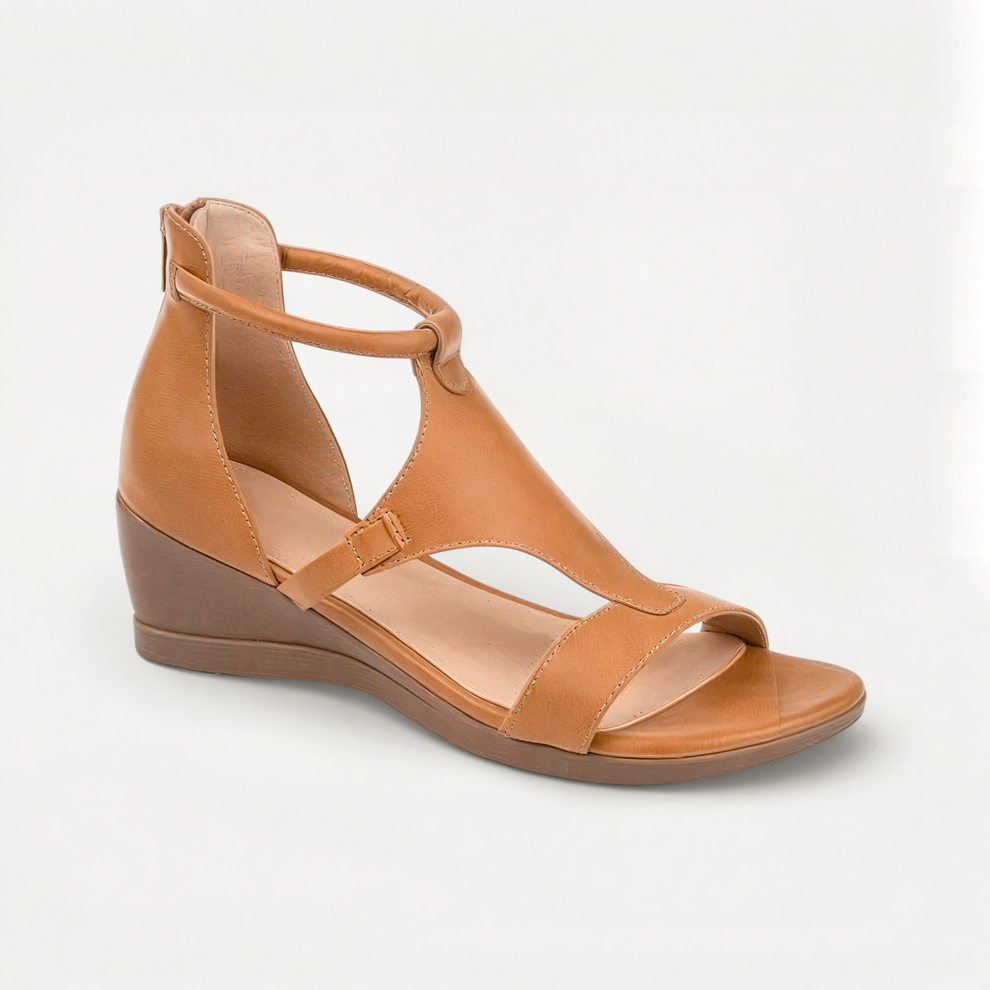 Duvrier | Women’s Comfortable Wedge Sandals - Leather Summer Shoes