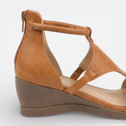 Duvrier | Women’s Comfortable Wedge Sandals - Leather Summer Shoes