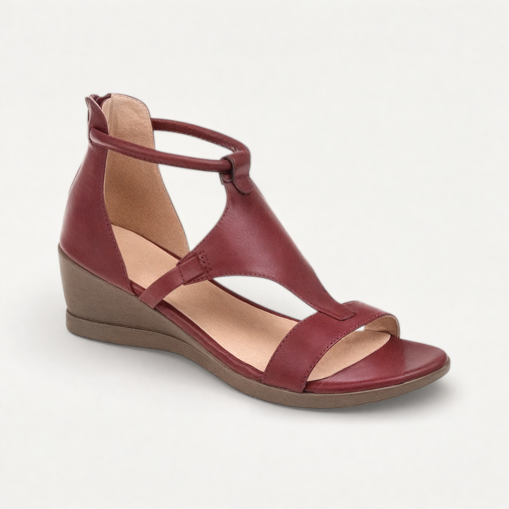 Duvrier | Women’s Comfortable Wedge Sandals - Leather Summer Shoes