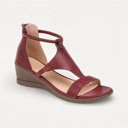Duvrier | Women’s Comfortable Wedge Sandals - Leather Summer Shoes