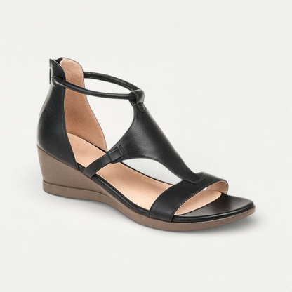 Duvrier | Women’s Comfortable Wedge Sandals - Leather Summer Shoes